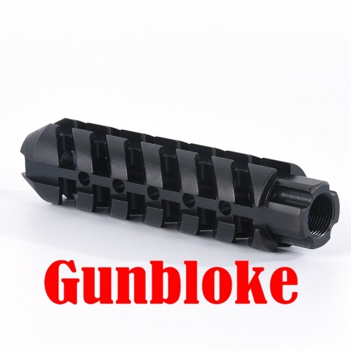 thumbnail image 2 of D-TAC1 Muzzle Brake 1/2x28 - Fits .22LR .22WMR .223 22-250 - Gunbloke.com GB29 2 of 3